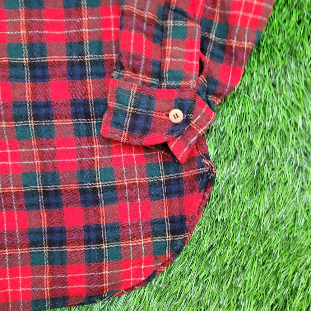 Vintage Pendleton Flannel Plaid Button Shirt Larg… - image 4